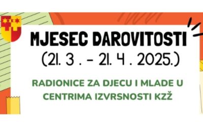 Radionice za darovitu djecu i mlade u Centrima izvrsnosti Krapinsko-zagorske županije